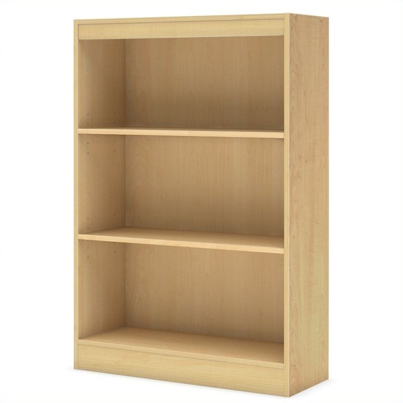 South Shore Axess Contemporary Style 3 Shelf Bookcase in Natural Maple ...