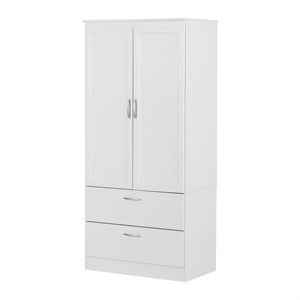 South Shore Acapella Wardrobe Armoire in Pure White