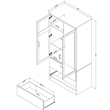 South Shore Acapella Wardrobe Armoire in Pure White