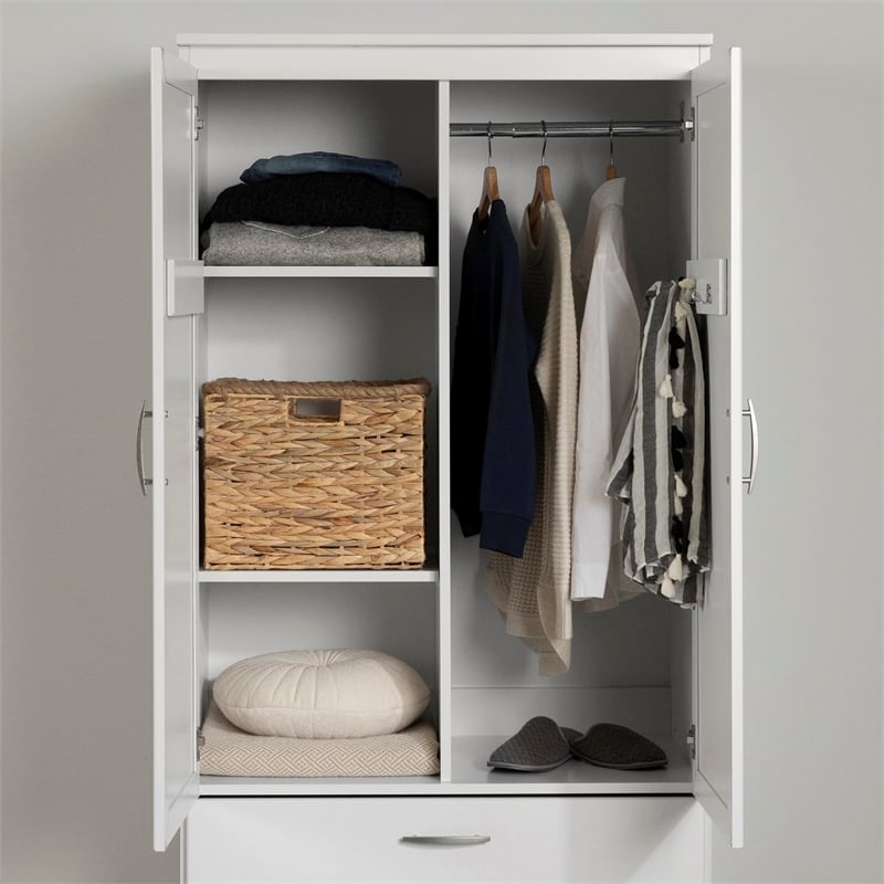 South Shore Acapella Wardrobe Armoire in Pure White