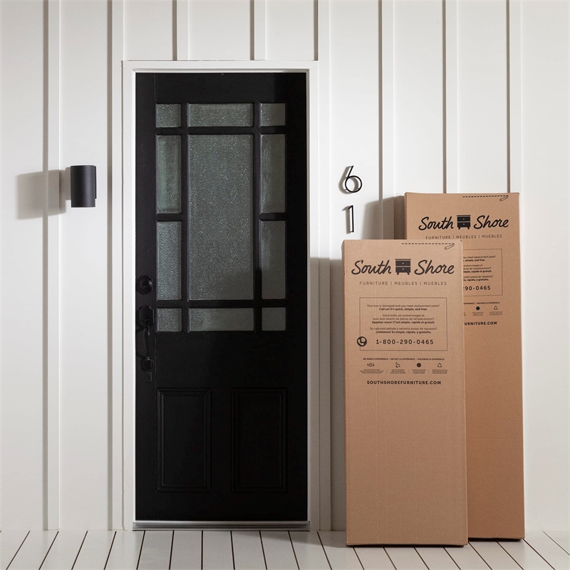 South Shore Acapella Wardrobe Armoire in Pure Black