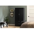 South Shore Acapella Wardrobe Armoire in Pure Black