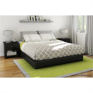 South Shore Libra King 3 Piece Bedroom Set in Pure Black