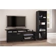 South Shore Step One Shelf Bookcase in Pure Black