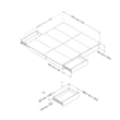 South Shore Step One King Platform Bed with Drawers in Pure White