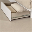 South Shore Step One King Platform Bed with Drawers in Pure White