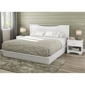 south shore step one king 4 piece bedroom set in pure white