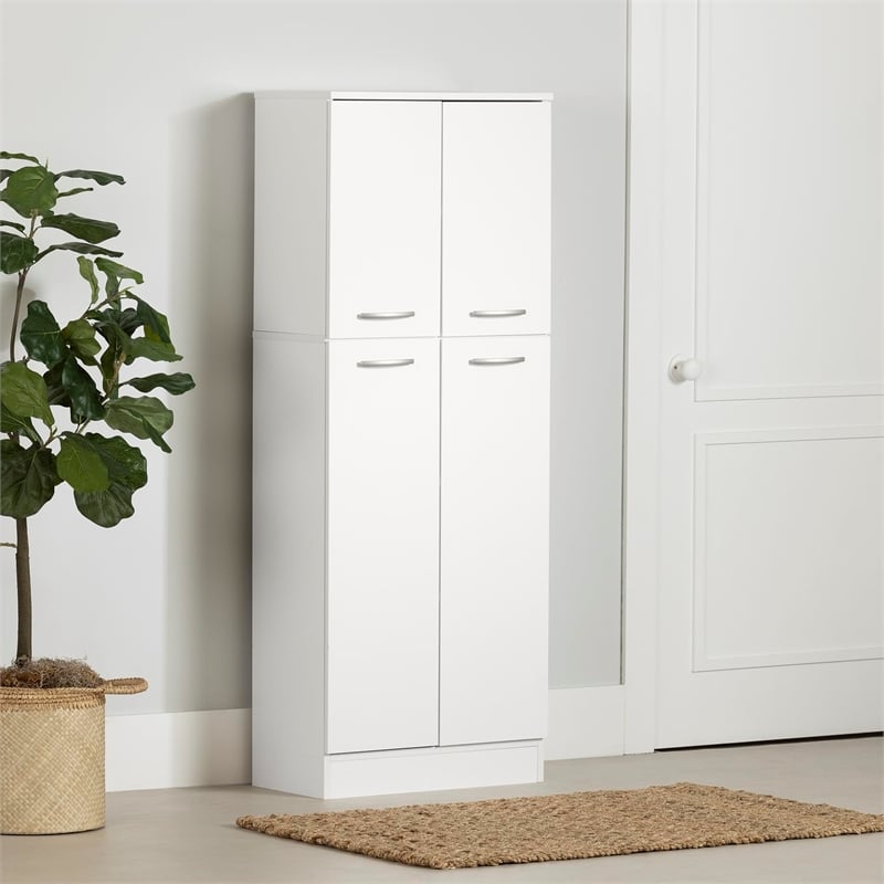 South Shore Axess 4 Door Pantry in Pure White