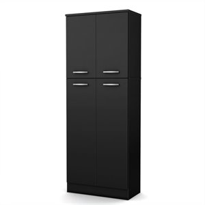 south shore fiesta storage pantry in pure black