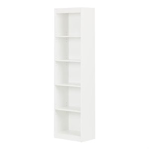 south shore axess 5 shelf narrow bookcase