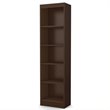 South Shore Axess 5-Shelf Narrow Bookcase in Chocolate