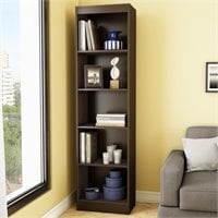 South Shore Step One Shelf Bookcase In Pure Black 3107652