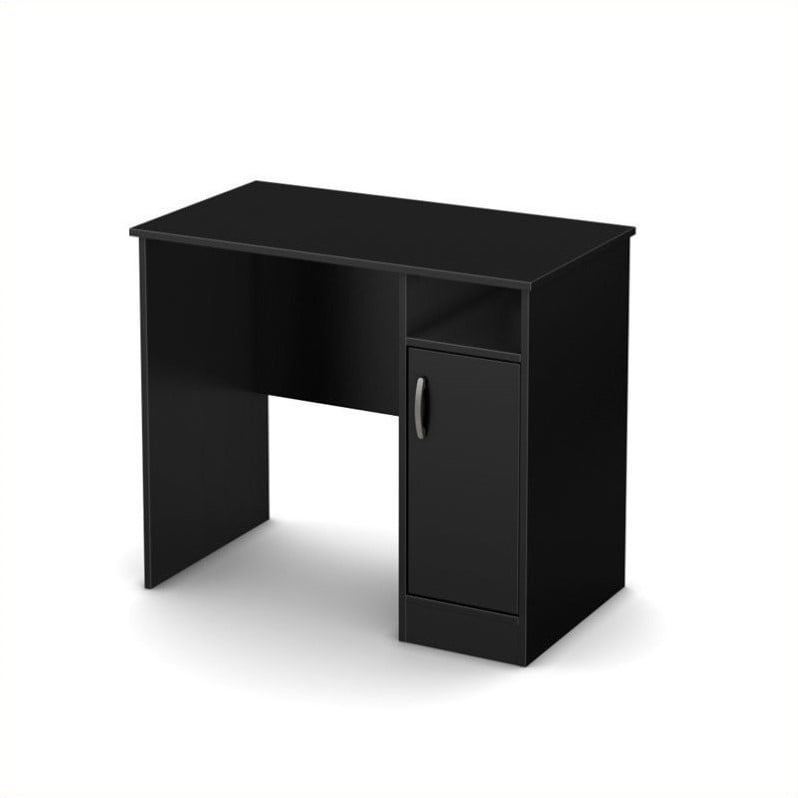 South Shore Axess Small Desk in Pure Black