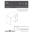 South Shore Axess Small Desk in Pure Black
