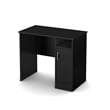 South Shore Axess Small Computer Desk in Pure Black