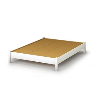 South Shore Step One Full Platform Bed in Pure White