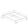 South Shore Step One Full Platform Bed in Pure White