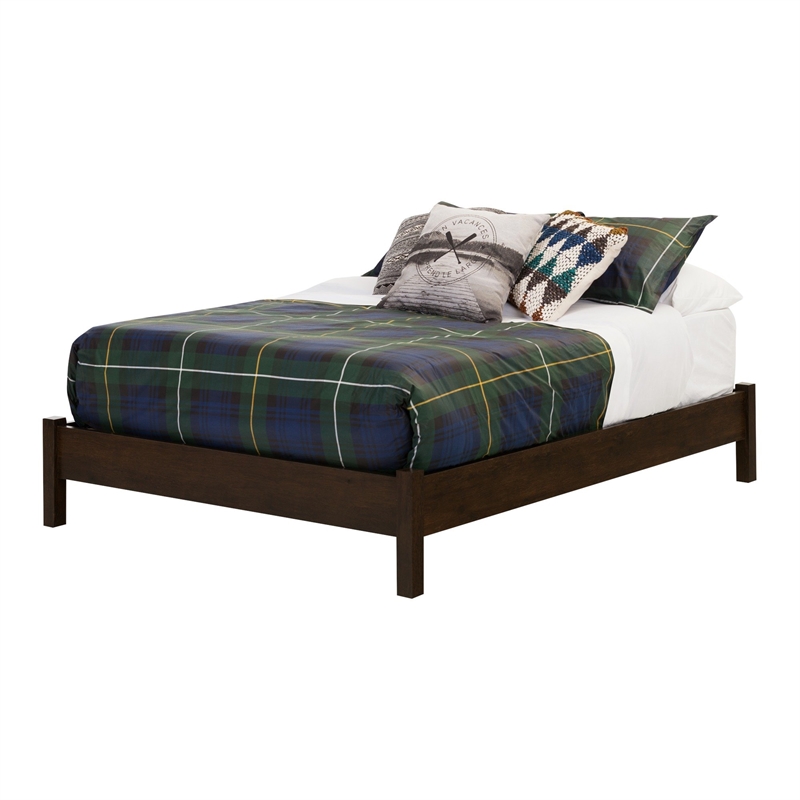 South Shore Step One Full Platform Bed in Pure White
