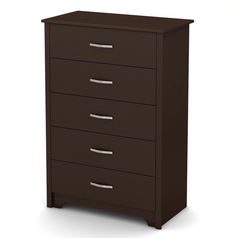 South Shore Fusion Five Drawer Chest in Chocolate   9006035