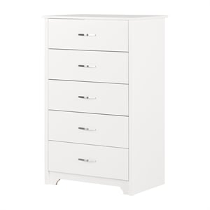 South Shore Fusion Five Drawer Chest in Pure White