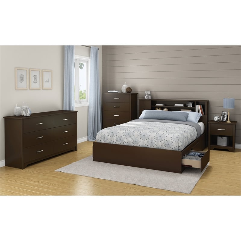 South Shore Fusion 6 Drawer Dresser in Pure Black