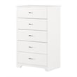 South Shore Fusion Five Chest in Pure Black