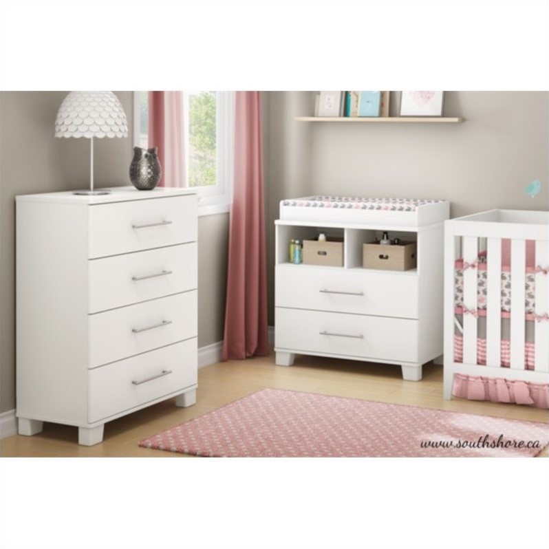 South Shore Cuddly 4 Drawer Chest In Pure White 3480034