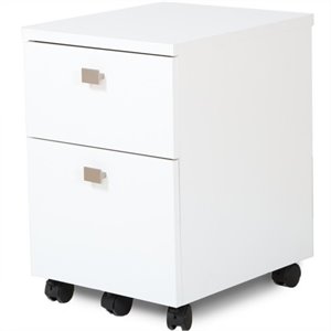 South Shore Interface 2-Drawer Mobile File Cabinet in Pure White