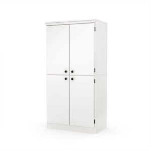 South Shore Morgan 4 Door Storage Cabinet in Pure White
