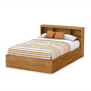 Full Size Bookcase Headboards Cymax S South S Little Treasures Full Bookcase Headboard In Pine