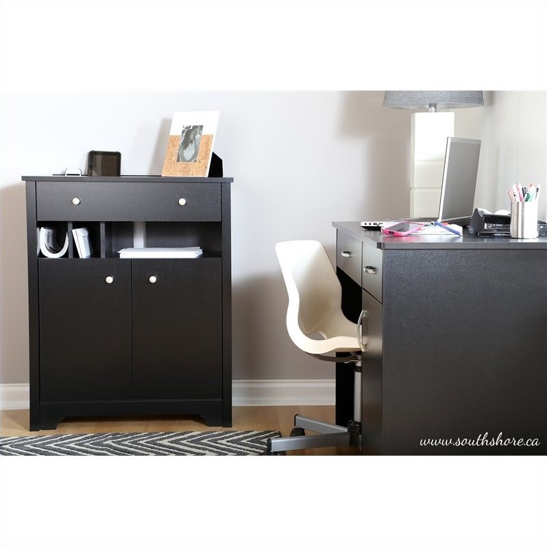 South Shore Vito Charging station in Pure Black 3170790