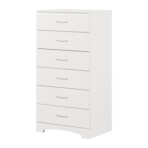 South Shore Step One 6 Drawer Chest in Pure White
