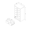 South Shore Step One 6 Drawer Chest in Pure White