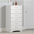 South Shore Step One 6 Drawer Chest in Pure White