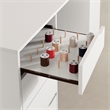 South Shore Modern Metal Crea Sewing Craft Table on Wheels in Pure White