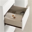 South Shore Modern Metal Crea Sewing Craft Table on Wheels in Pure White
