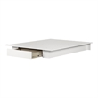 South Shore Holland Full Queen Platform Bed with Drawer in White