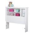 South Shore Vito Twin Bookcase Headboard in Pure White
