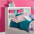 South Shore Vito Twin Bookcase Headboard in Pure White