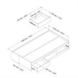 South Shore Vito Twin Mates Bed with 3 Drawers in Pure White
