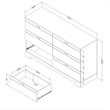 South Shore Reevo 6-Drawer Dresser in Pure White