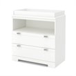 South Shore Reevo Changing Table with Storage in Pure White