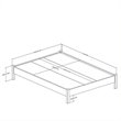 South Shore Step One 60 Inch Queen Platform Bed in Gray Oak