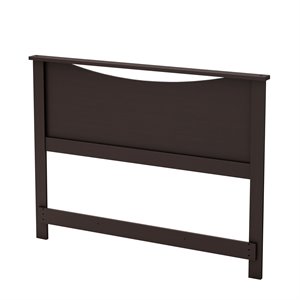 south shore back bay full/queen panel headboard in brown