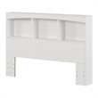 South Shore Maddox Full Bookcase Headboard in Pure White