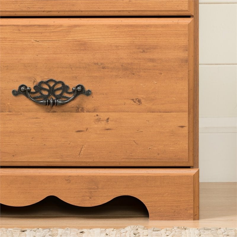 South Shore Prairie 2 Drawer Nightstand In Country Pine Finish 3232060