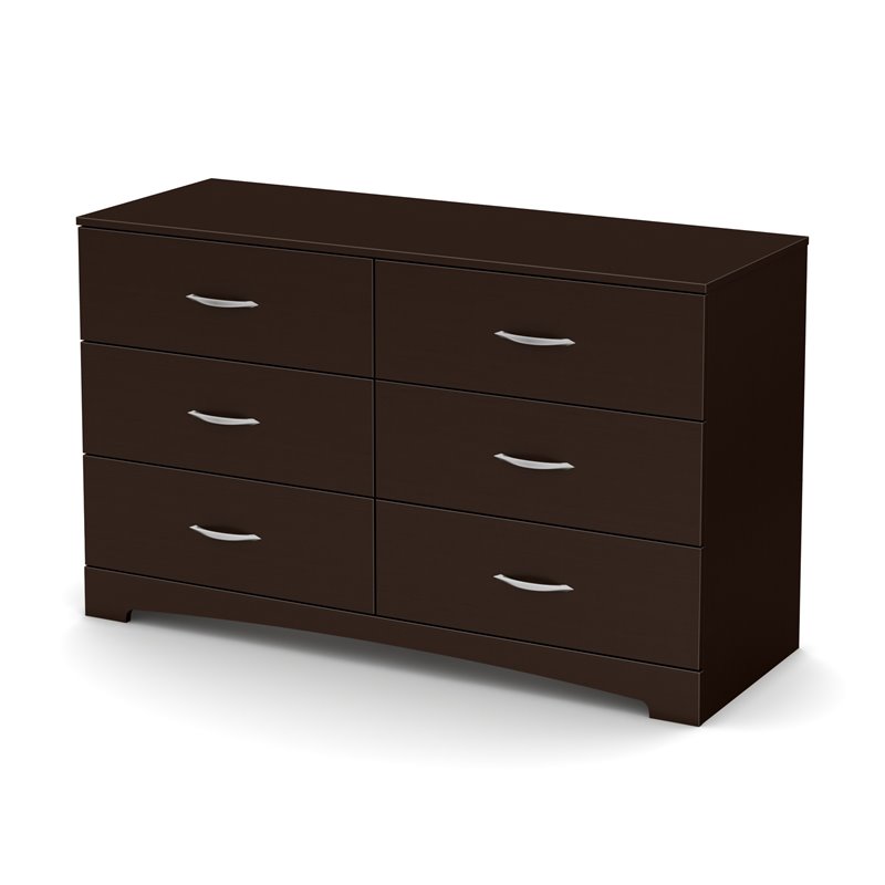 South Shore Back Bay Double Dresser In Dark Chocolate 3159010