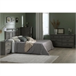 South Shore Versa 2-Drawer Contemporary Wood Nightstand in Gray Maple