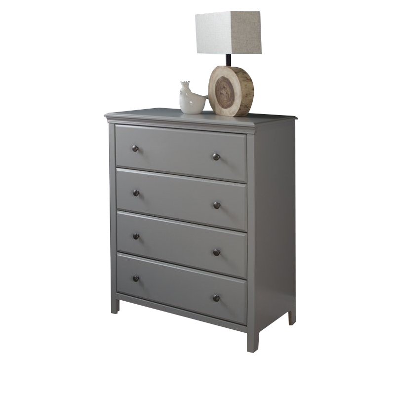 South Shore Cotton Candy 4 Drawer Chest In Soft Gray 9020034