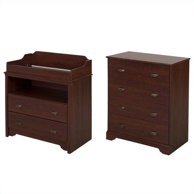 South Shore Fundy Tide Changing Table And 4 Drawer Chest In Royal